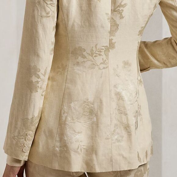 Ralph Lauren Resort ‘24 Collection Parker Floral Jacquard Single-Breasted Jacket - Picture 13 of 17